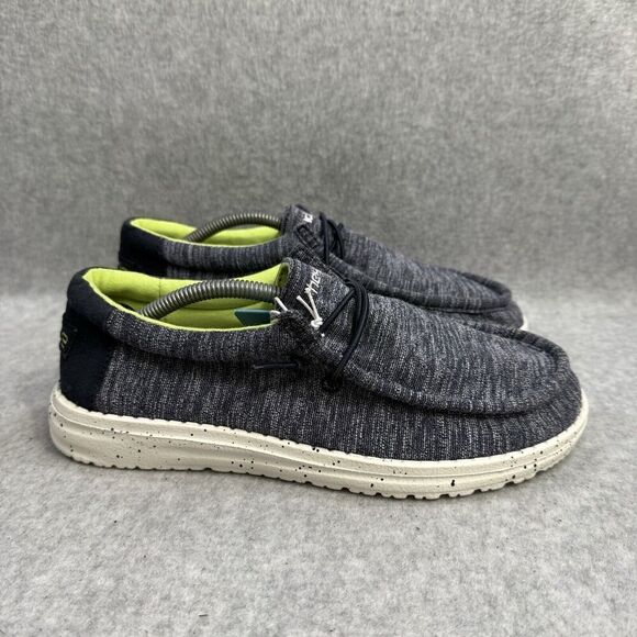 Hey Dude Shoes Youth 6 Wally Stretch Naval Speckle Slip On Comfort Walking NEW - Picture 4 of 10